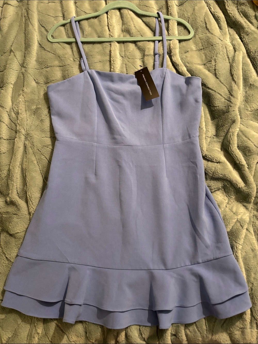 NWT Periwinkle Tiered Ruffle Hem Spaghetti Strap Dress